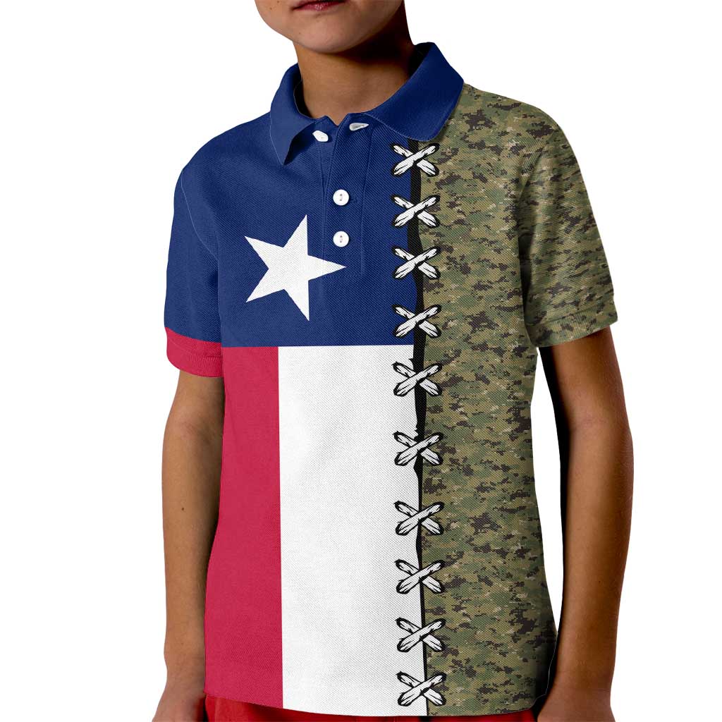 Christmas Texas Camo Kid Polo Shirt Xmas Holiday Patterns - Wonder Print Shop
