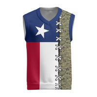 Christmas Texas Camo Christmas Knitted V-Neck Vest Xmas Holiday Patterns - Wonder Print Shop