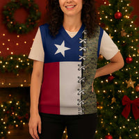 Christmas Texas Camo Christmas Knitted V-Neck Vest Xmas Holiday Patterns - Wonder Print Shop