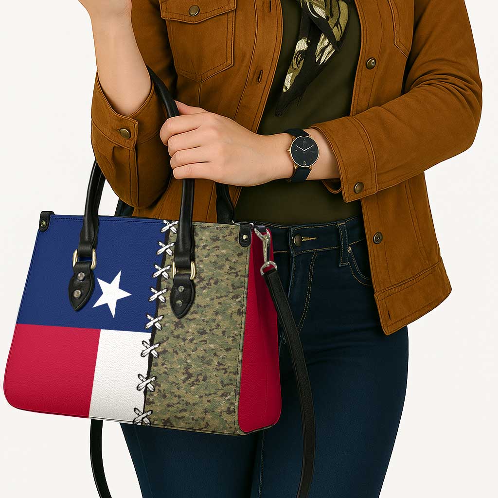 Christmas Texas Camo Leather Bag Xmas Holiday Patterns - Wonder Print Shop