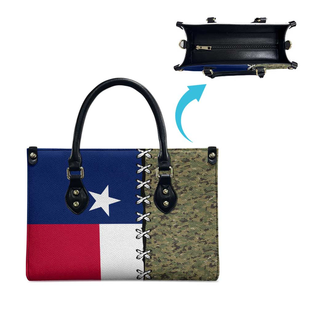 Christmas Texas Camo Leather Bag Xmas Holiday Patterns - Wonder Print Shop