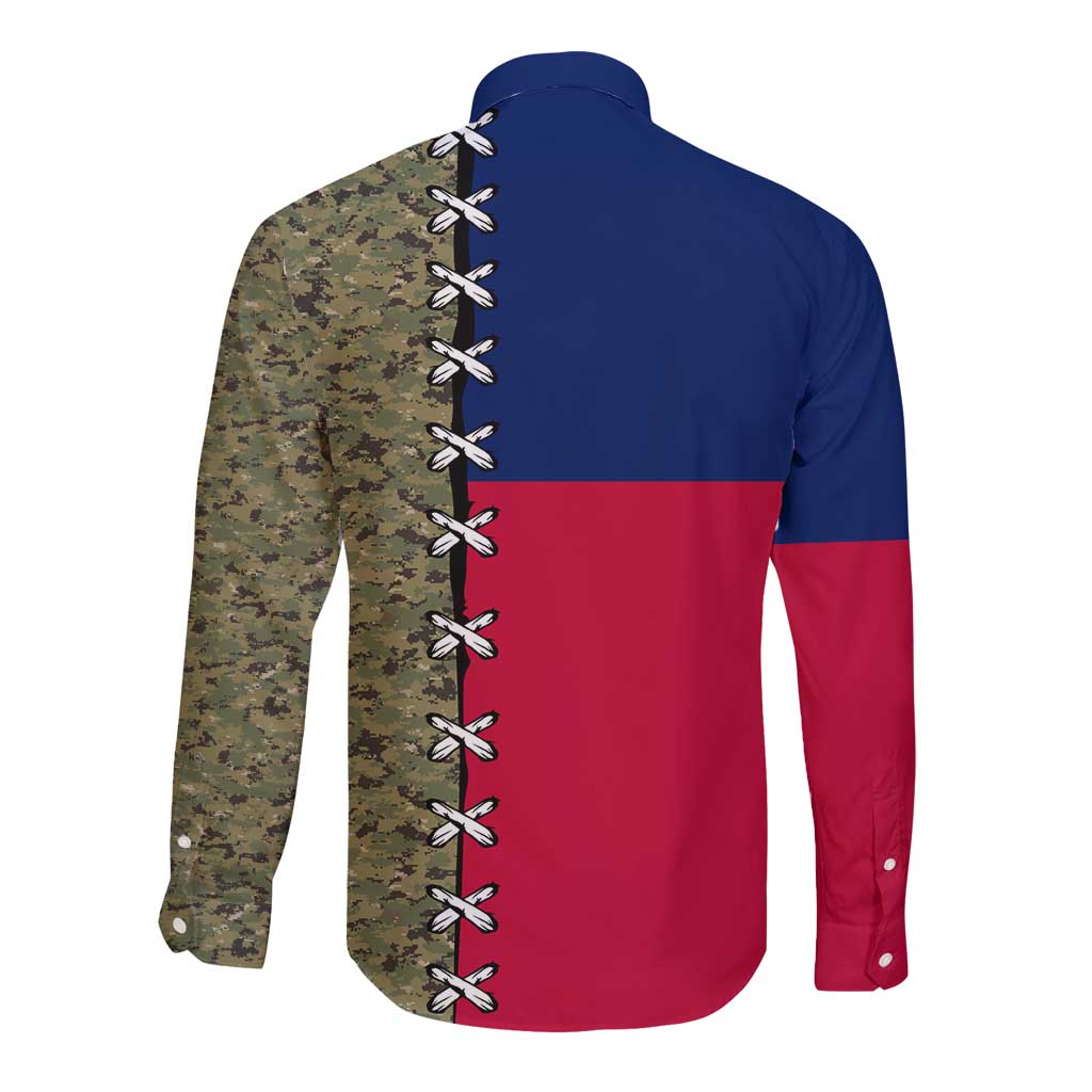 Christmas Texas Camo Long Sleeve Button Shirt Xmas Holiday Patterns - Wonder Print Shop