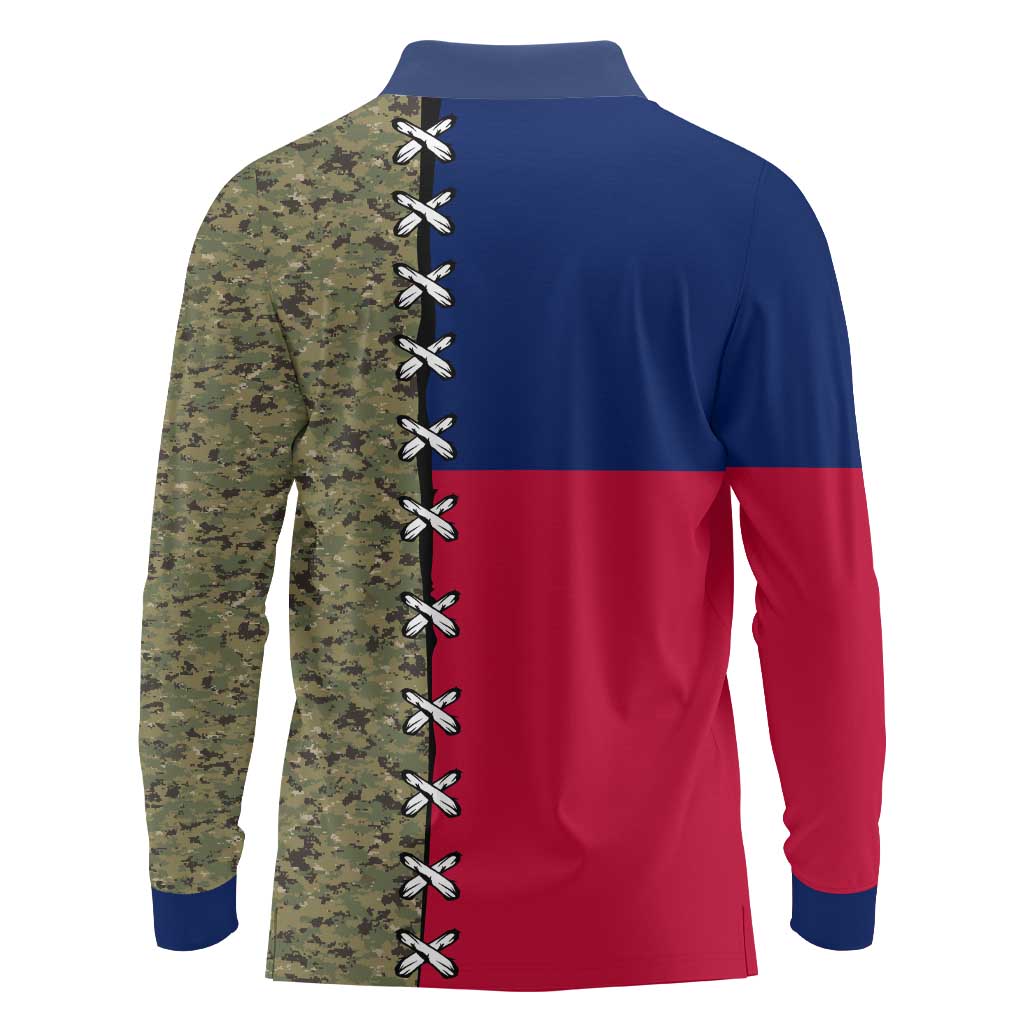 Christmas Texas Camo Long Sleeve Polo Shirt Xmas Holiday Patterns - Wonder Print Shop