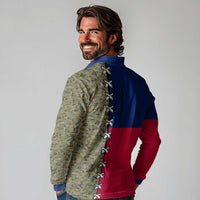 Christmas Texas Camo Long Sleeve Polo Shirt Xmas Holiday Patterns - Wonder Print Shop