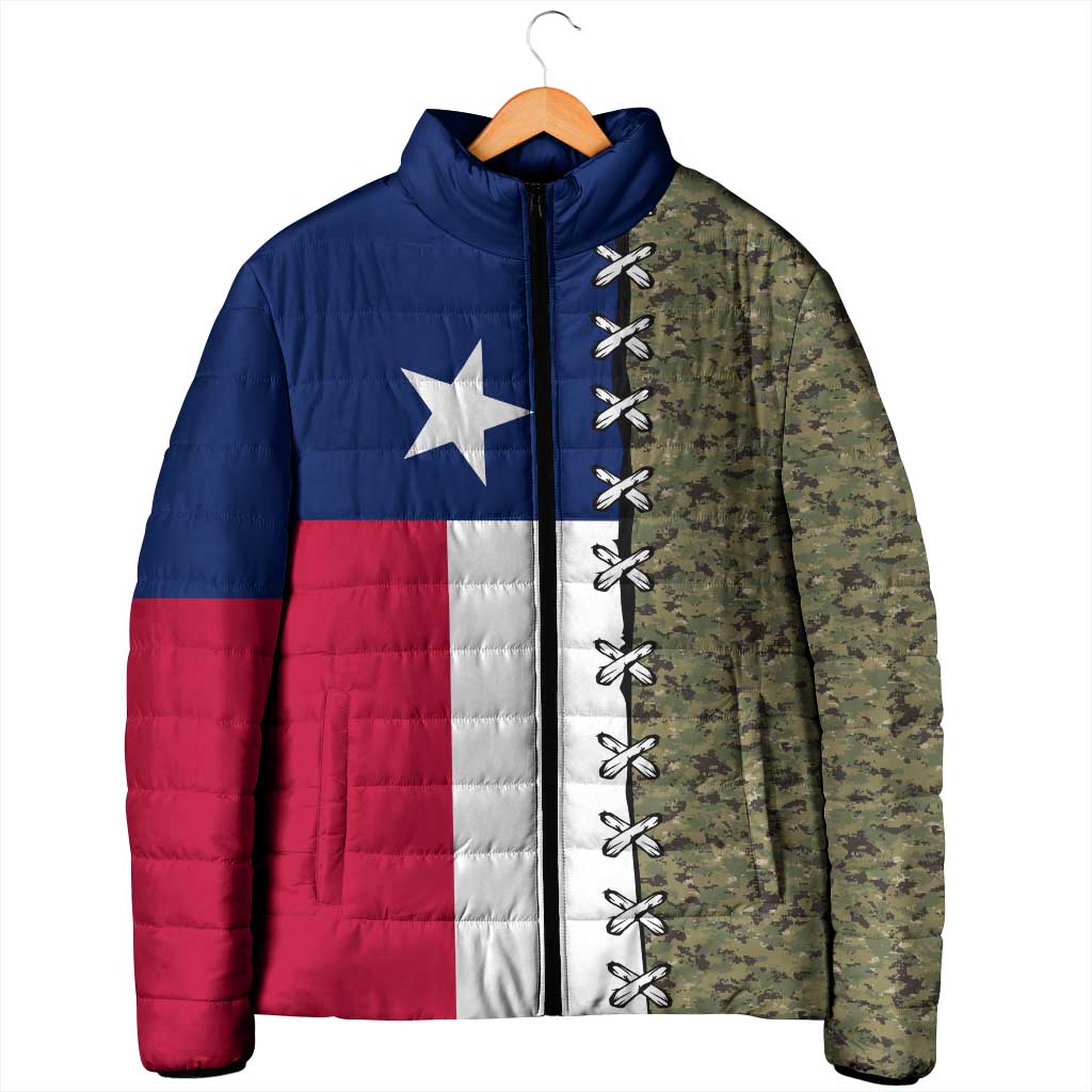 Christmas Texas Camo Padded Jacket Xmas Holiday Patterns - Wonder Print Shop