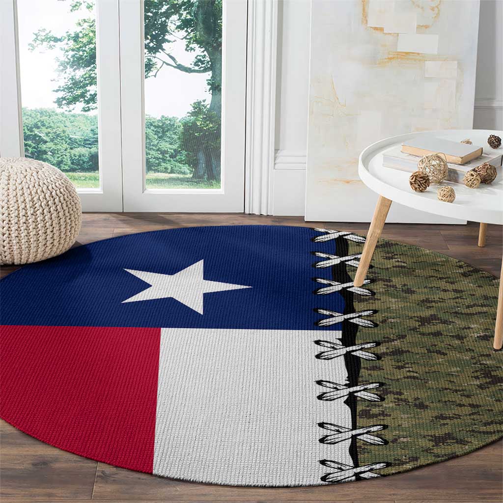 Christmas Texas Camo Round Carpet Xmas Holiday Patterns - Wonder Print Shop
