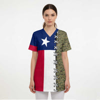 Christmas Texas Camo Scrub Top Xmas Holiday Patterns - Wonder Print Shop