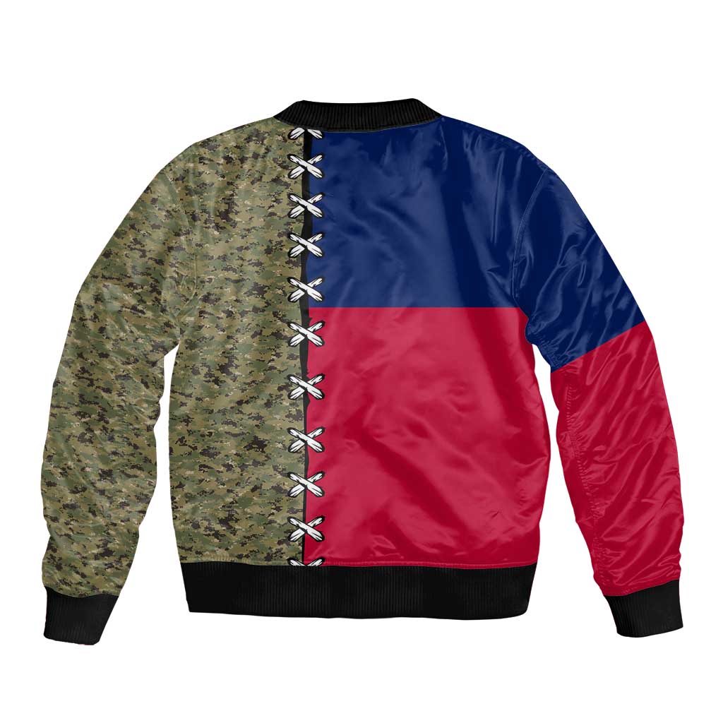 Christmas Texas Camo Sleeve Zip Bomber Jacket Xmas Holiday Patterns - Wonder Print Shop