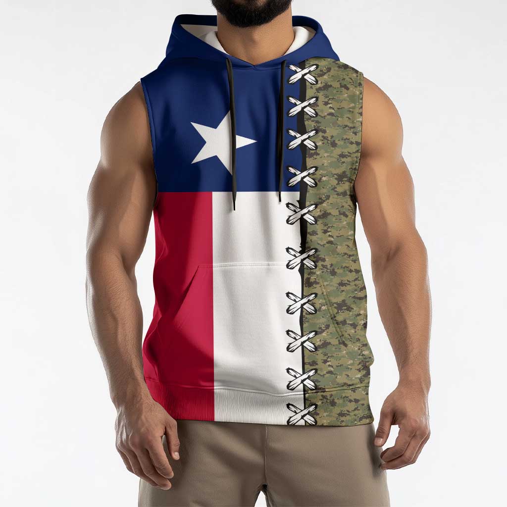 Christmas Texas Camo Sleeveless Hoodie Xmas Holiday Patterns - Wonder Print Shop
