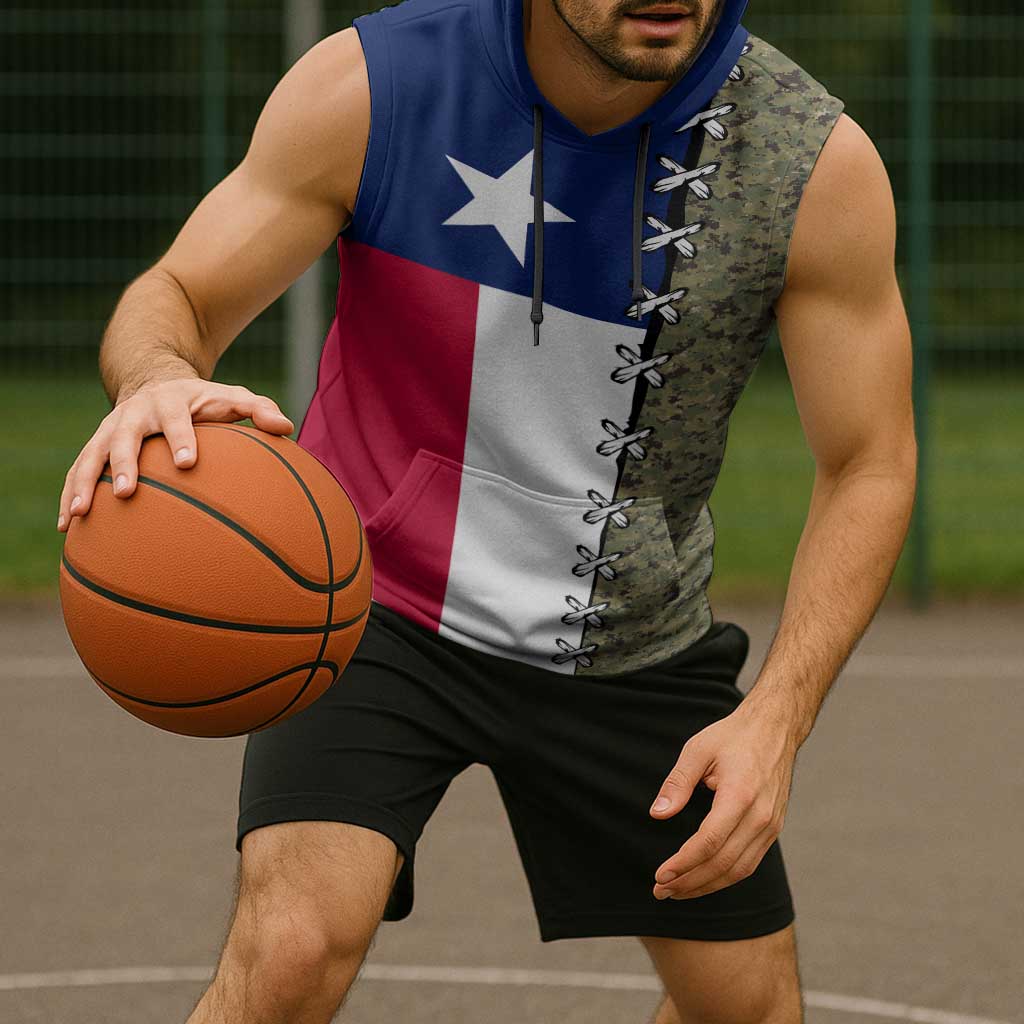 Christmas Texas Camo Sleeveless Hoodie Xmas Holiday Patterns - Wonder Print Shop