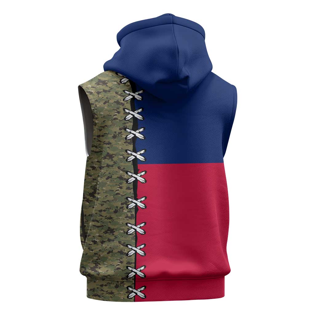 Christmas Texas Camo Sleeveless Zip Hoodie Xmas Holiday Patterns - Wonder Print Shop