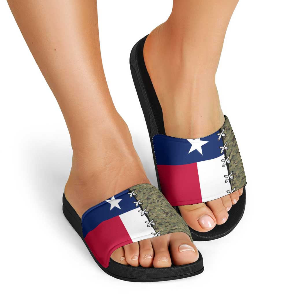 Christmas Texas Camo Slide Sandals Xmas Holiday Patterns - Wonder Print Shop