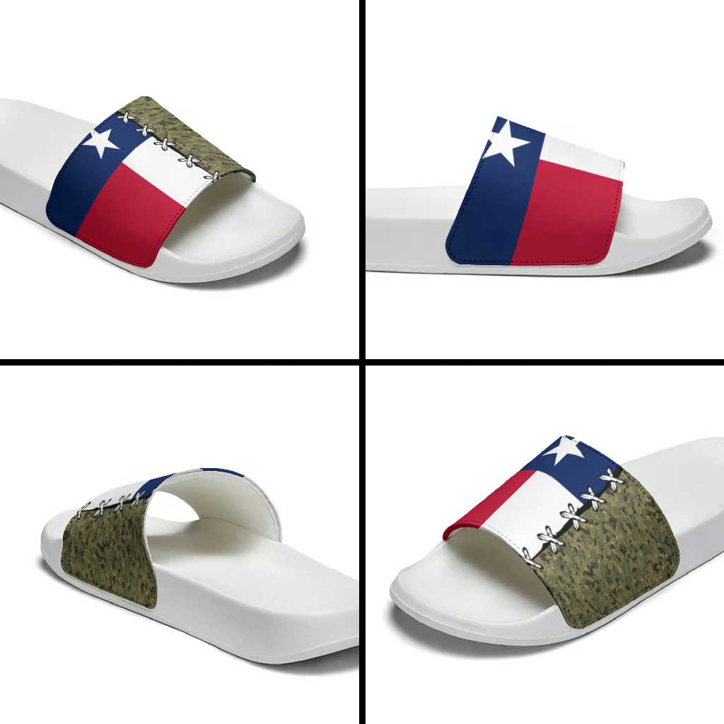 Christmas Texas Camo Slide Sandals Xmas Holiday Patterns - Wonder Print Shop