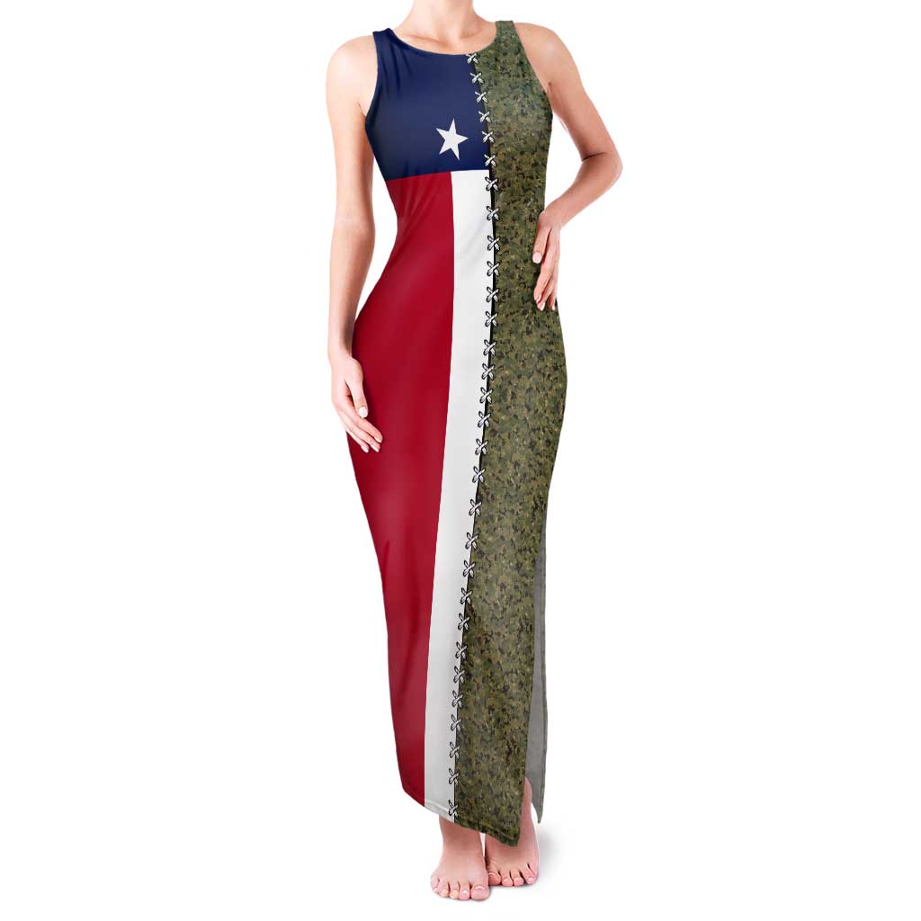 Christmas Texas Camo Tank Maxi Dress Xmas Holiday Patterns - Wonder Print Shop