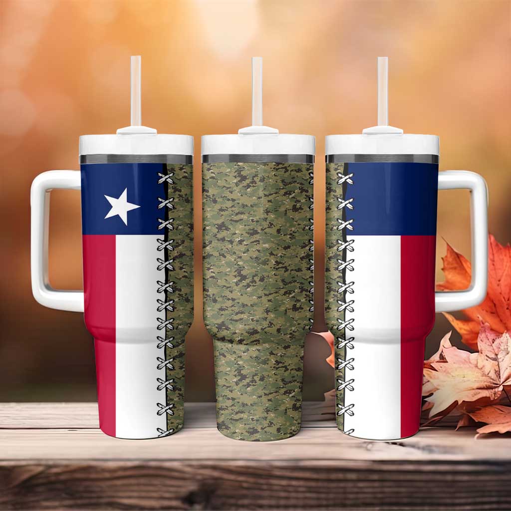 Christmas Texas Camo Tumbler With Handle Xmas Holiday Patterns - Wonder Print Shop