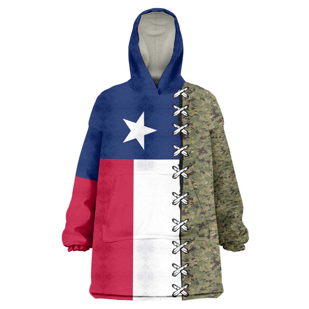 Christmas Texas Camo Wearable Blanket Hoodie Xmas Holiday Patterns - Wonder Print Shop
