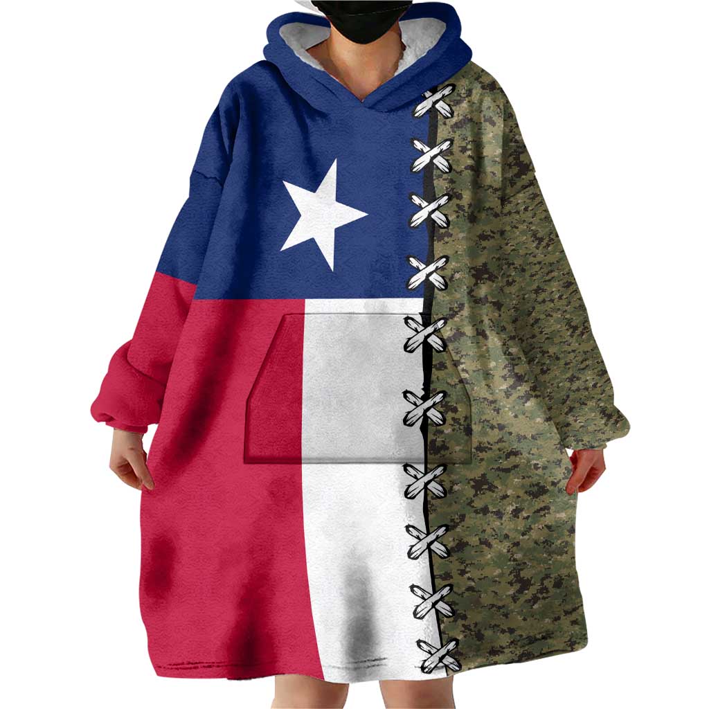 Christmas Texas Camo Wearable Blanket Hoodie Xmas Holiday Patterns - Wonder Print Shop