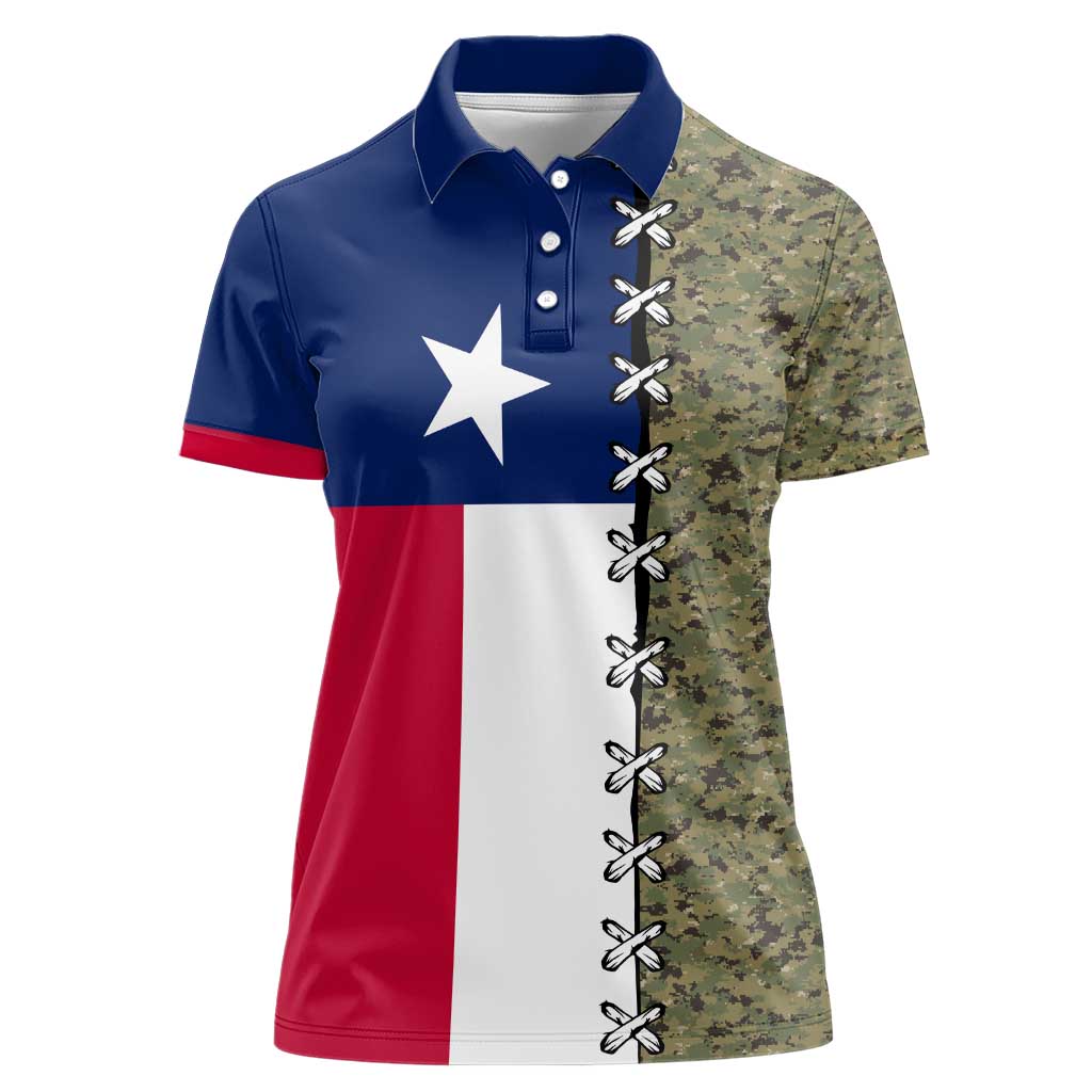 Christmas Texas Camo Women Polo Shirt Xmas Holiday Patterns - Wonder Print Shop