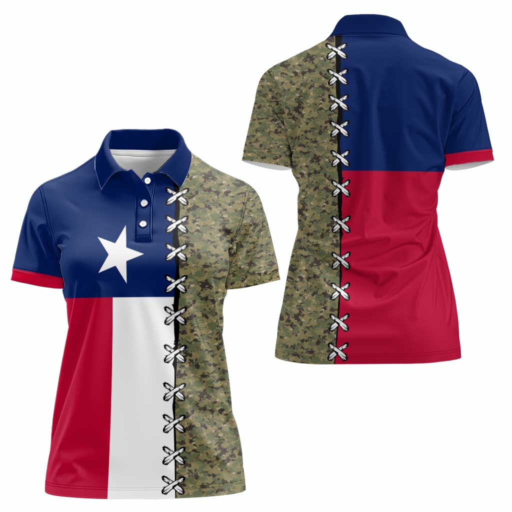 Christmas Texas Camo Women Polo Shirt Xmas Holiday Patterns - Wonder Print Shop