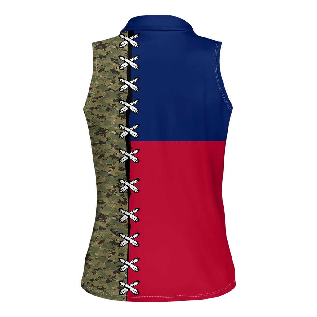 Christmas Texas Camo Women Sleeveless Polo Shirt Xmas Holiday Patterns - Wonder Print Shop