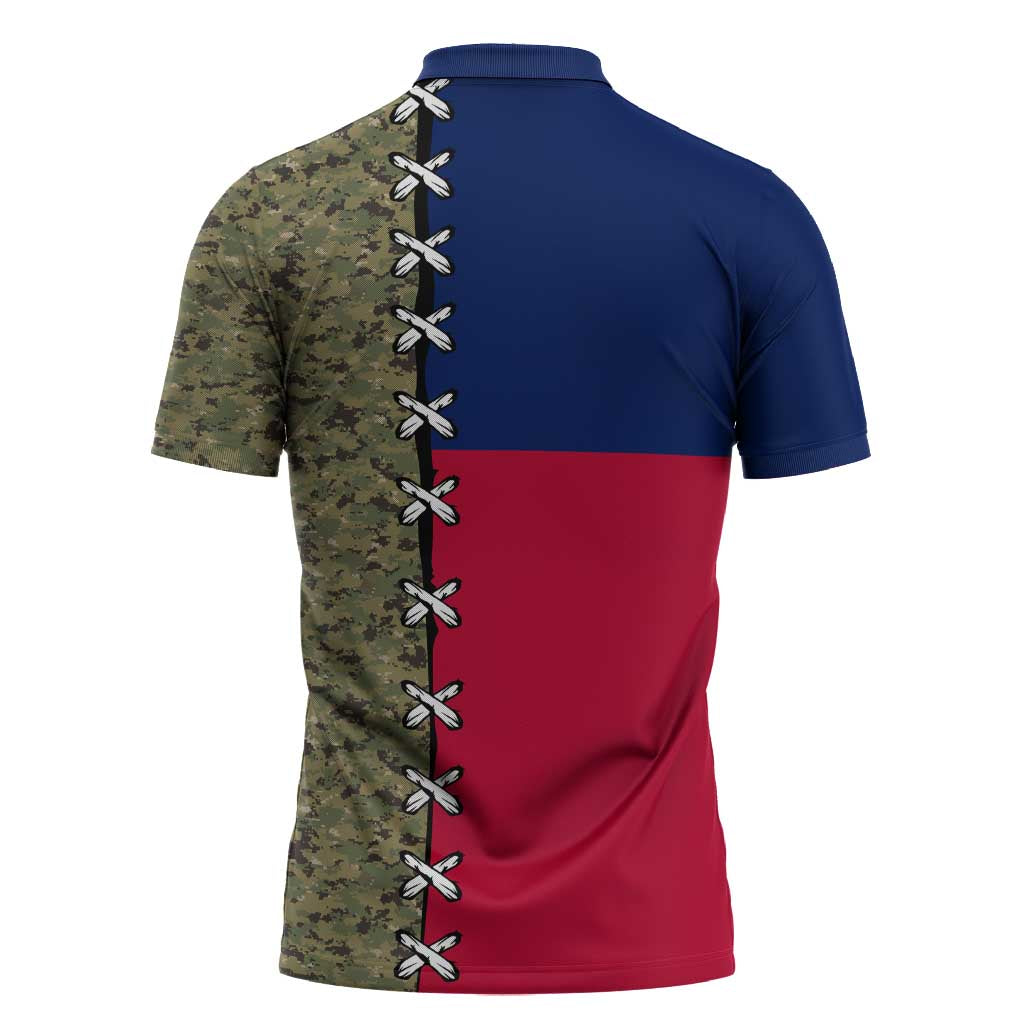 Christmas Texas Camo Zipper Polo Shirt Xmas Holiday Patterns - Wonder Print Shop