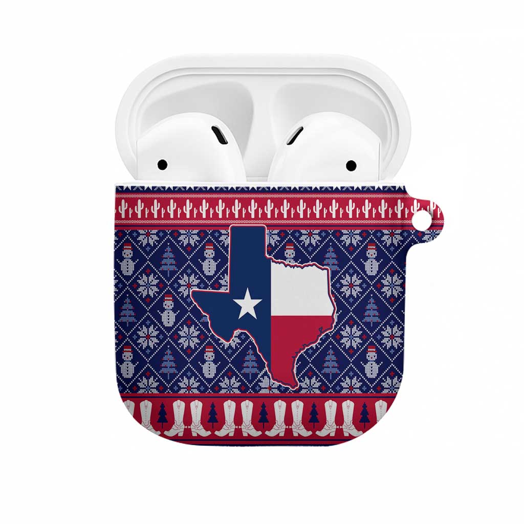 Christmas Texas Map Symbols AirPods Case Xmas Holiday Patterns - Wonder Print Shop