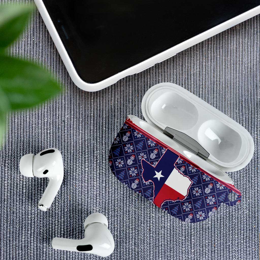 Christmas Texas Map Symbols AirPods Case Xmas Holiday Patterns - Wonder Print Shop