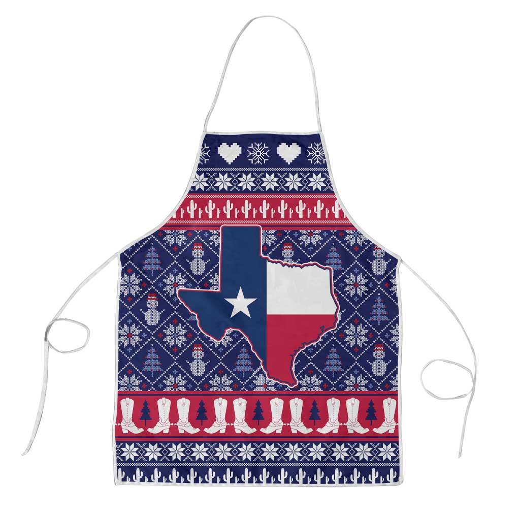 Christmas Texas Map Symbols Apron Xmas Holiday Patterns - Wonder Print Shop