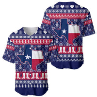 Christmas Texas Map Symbols Baseball Jersey Xmas Holiday Patterns - Wonder Print Shop