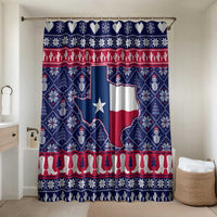 Christmas Texas Map Symbols Bathroom Set Xmas Holiday Patterns - Wonder Print Shop
