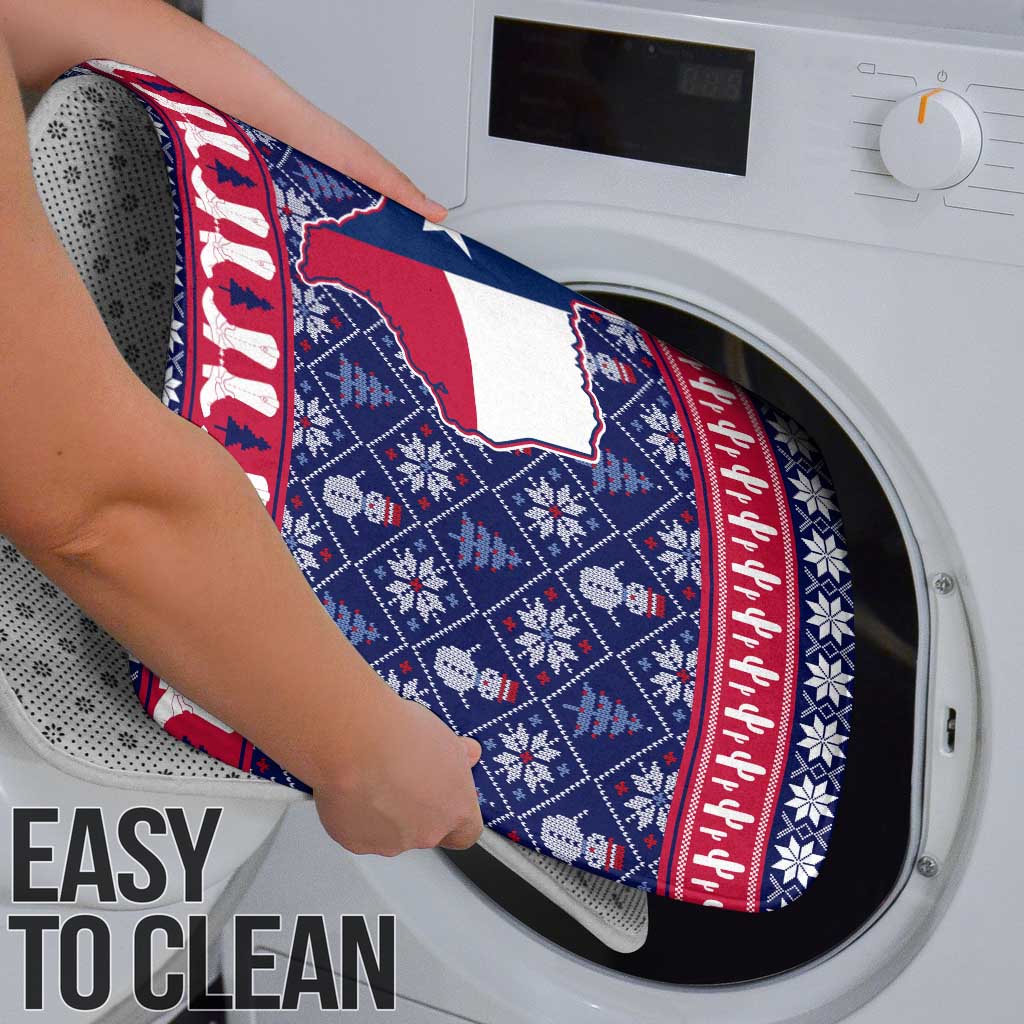 Christmas Texas Map Symbols Bathroom Set Xmas Holiday Patterns - Wonder Print Shop