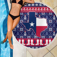 Christmas Texas Map Symbols Beach Blanket Xmas Holiday Patterns - Wonder Print Shop