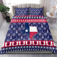 Christmas Texas Map Symbols Bedding Set Xmas Holiday Patterns - Wonder Print Shop
