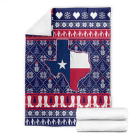 Christmas Texas Map Symbols Blanket Xmas Holiday Patterns - Wonder Print Shop