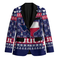 Christmas Texas Map Symbols Blazer Xmas Holiday Patterns - Wonder Print Shop
