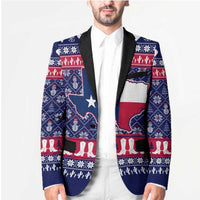Christmas Texas Map Symbols Blazer Xmas Holiday Patterns - Wonder Print Shop