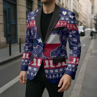 Christmas Texas Map Symbols Blazer Xmas Holiday Patterns - Wonder Print Shop