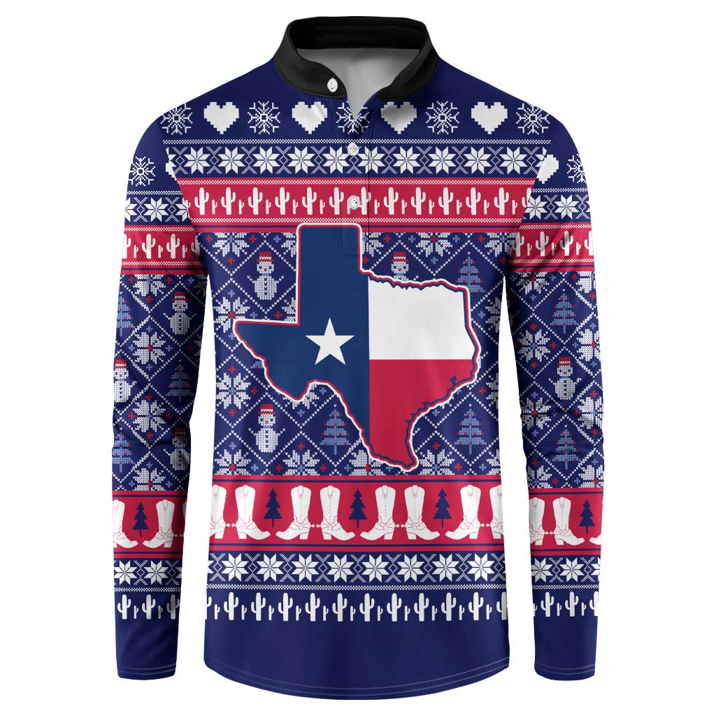 Christmas Texas Map Symbols Button Sweatshirt Xmas Holiday Patterns - Wonder Print Shop