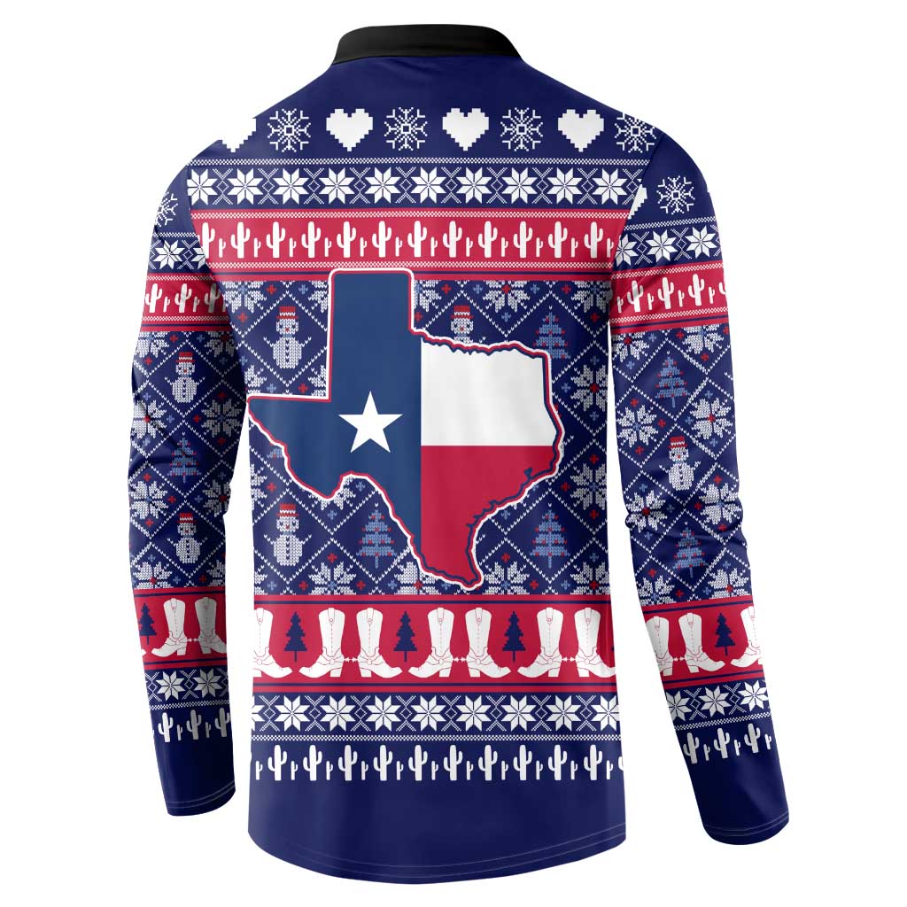 Christmas Texas Map Symbols Button Sweatshirt Xmas Holiday Patterns - Wonder Print Shop