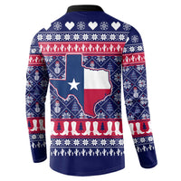 Christmas Texas Map Symbols Button Sweatshirt Xmas Holiday Patterns - Wonder Print Shop