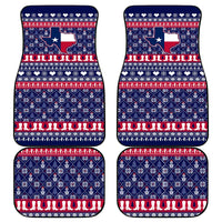 Christmas Texas Map Symbols Car Mats Xmas Holiday Patterns - Wonder Print Shop