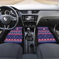 Christmas Texas Map Symbols Car Mats Xmas Holiday Patterns - Wonder Print Shop