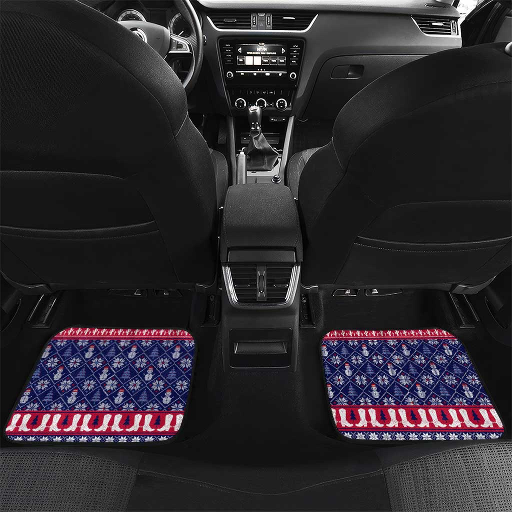 Christmas Texas Map Symbols Car Mats Xmas Holiday Patterns - Wonder Print Shop