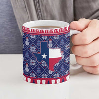 Christmas Texas Map Symbols Ceramic Mug Xmas Holiday Patterns - Wonder Print Shop