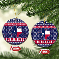 Christmas Texas Map Symbols Ceramic Ornament Xmas Holiday Patterns - Wonder Print Shop