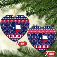 Christmas Texas Map Symbols Ceramic Ornament Xmas Holiday Patterns - Wonder Print Shop