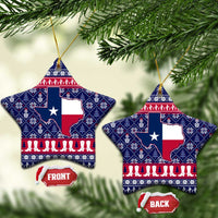 Christmas Texas Map Symbols Ceramic Ornament Xmas Holiday Patterns - Wonder Print Shop