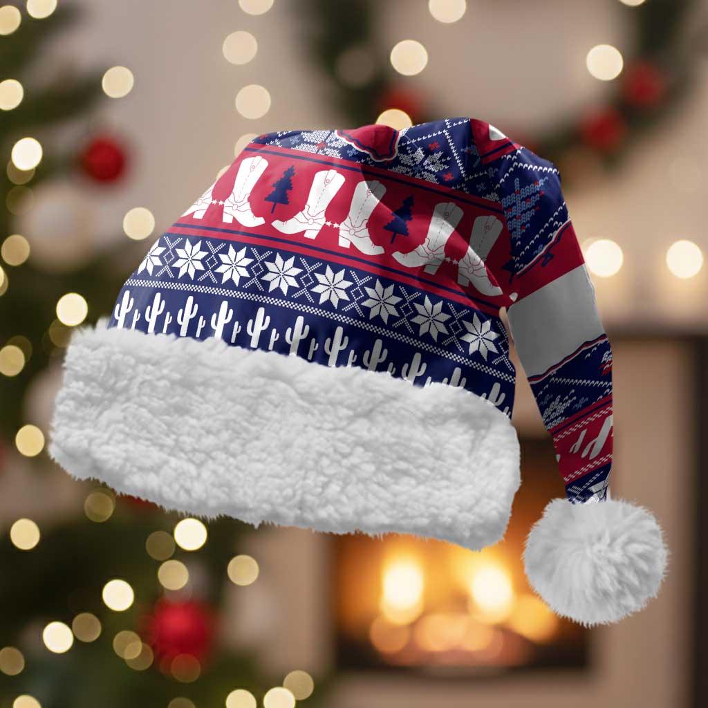 Christmas Texas Map Symbols Christmas Santa Hat Xmas Holiday Patterns - Wonder Print Shop