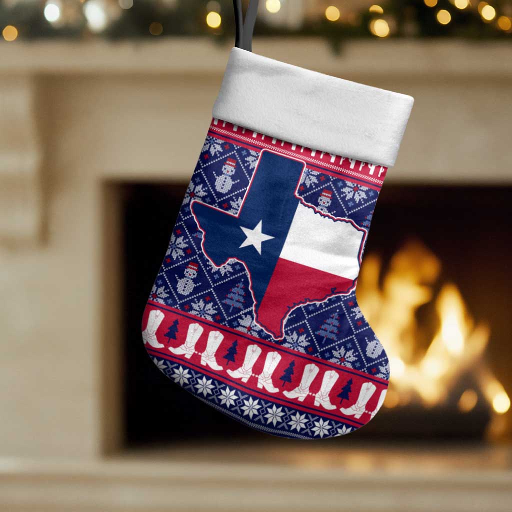 Christmas Texas Map Symbols Christmas Stocking Xmas Holiday Patterns - Wonder Print Shop