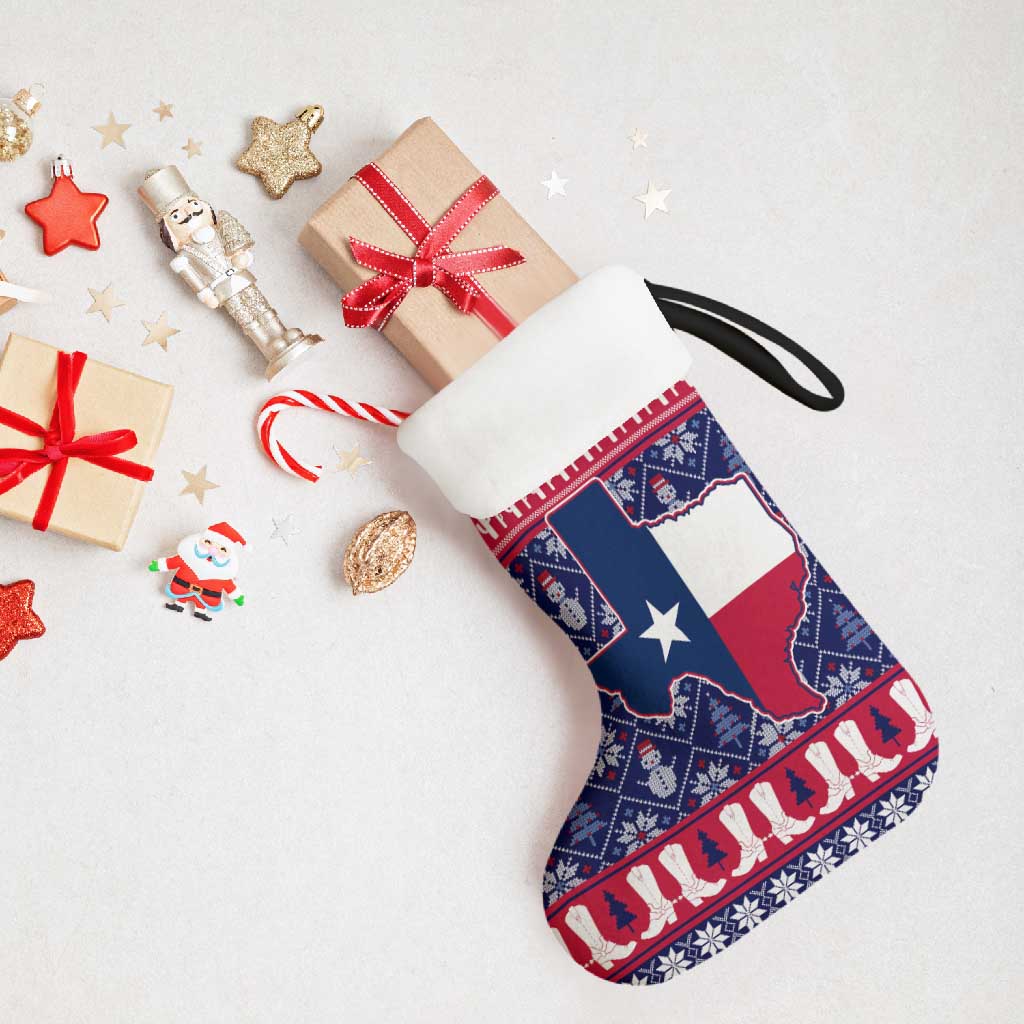 Christmas Texas Map Symbols Christmas Stocking Xmas Holiday Patterns - Wonder Print Shop